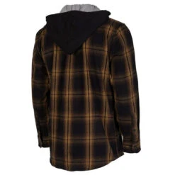 UNIT CHESTER FLANNEL HOODED SHIRT ORANGE -Work Clothes Store unit chester flannel hooded shirt orange 976537 600x