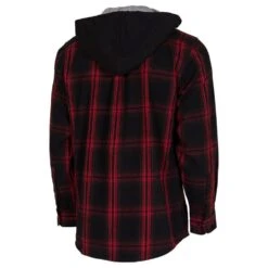 UNIT CHESTER FLANNEL HOODED SHIRT RED -Work Clothes Store unit chester flannel hooded shirt red 879927 1000x1000