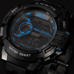 UNIT CRANK WATCH BLACK/BLUE -Work Clothes Store unit crank watch blackblue 414540 1000x1000