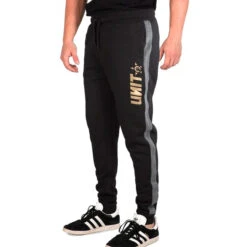UNIT EXPRESS MENS FLEECE TRACK PANTS BLACK