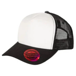 UNIT HERITAGE TRUCKER CAP BLACK/WHITE