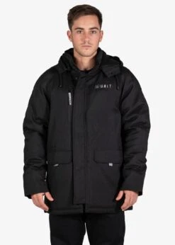 UNIT SECTOR HOODED JACKET BLACK -Work Clothes Store unit sector hooded jacket black 504422 1000x1000