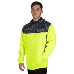 UNIT TRACTION HI VIS FLEECE HOODIE YELLOW